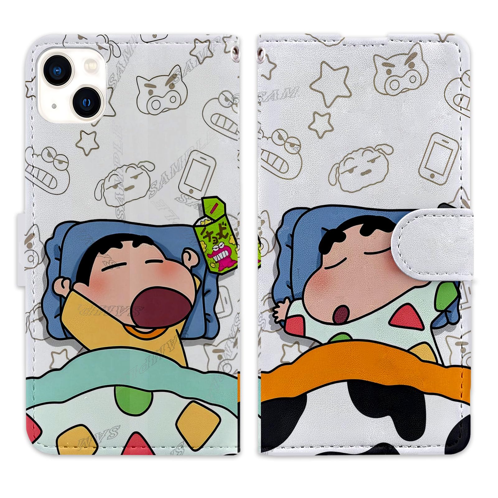 Amazon.co.jp: クレヨンしんちゃん スマホケース 手帳型 iphone13